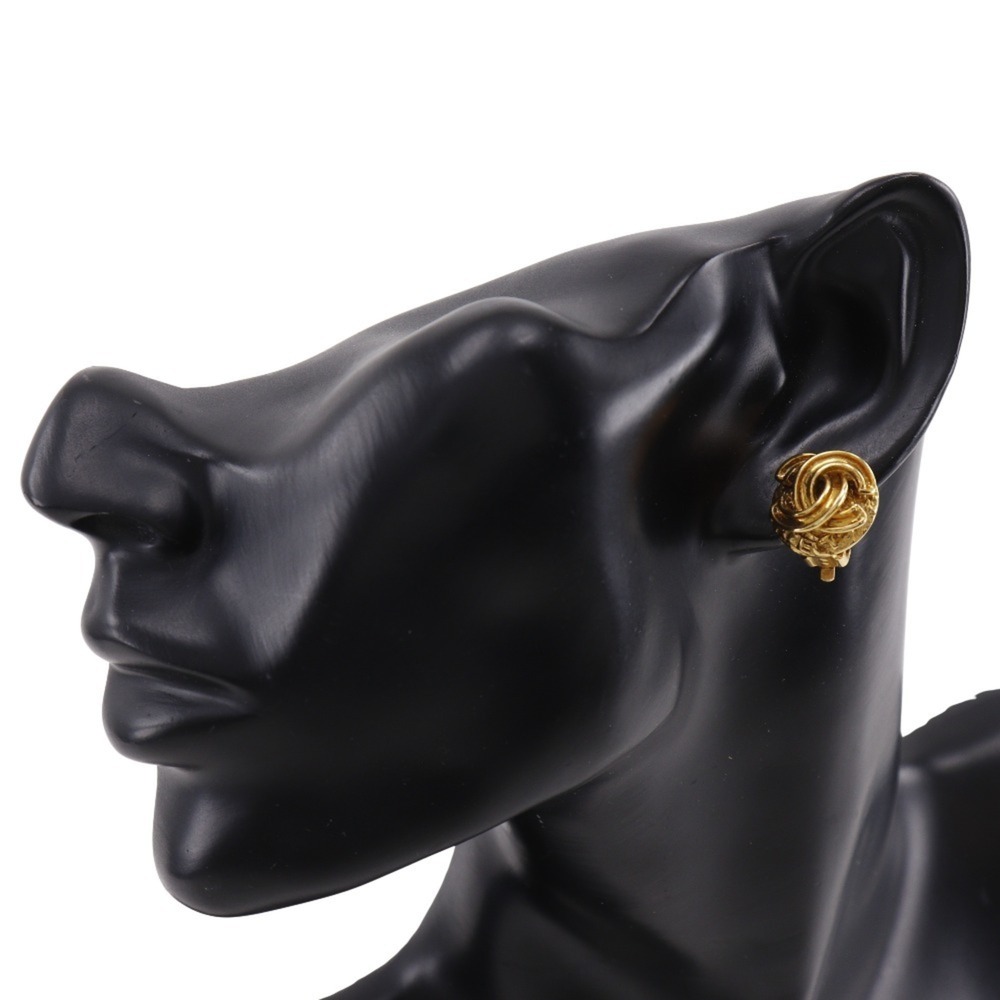 CHANEL Vintage Gold Logo Earrings - Picture 2 of 6